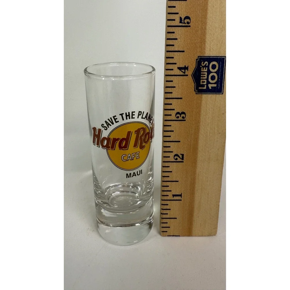 Hard Rock Cafe Maui Shot Glass Save The Planet‎ Collector Souvenir Barware